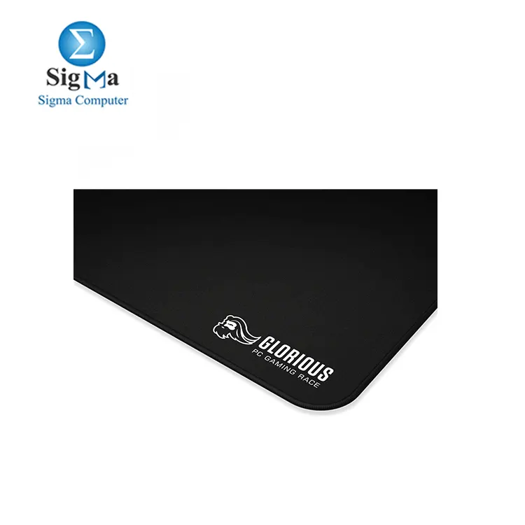 Glorious XL Gaming Mouse Mat/Pad - Large, Wide (XL) Black Cloth Mousepad, Stitched Edges | 16